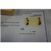 Image 4 : STERLING SILVER YELLOW GOLD PLATED GENUINE 0.52CT BLACK SPINEL EARRINGS W/ APPRAISAL $600