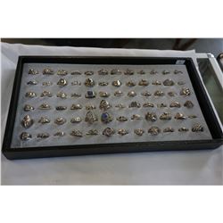LARGE TRAY OF RINGS STAMPED STERLING 925