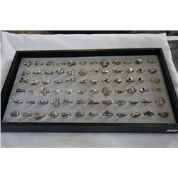 LARGE TRAY OF RINGS STAMPED STERLING 925