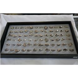 LARGE TRAY OF RINGS STAMPED STERLING 925