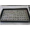 Image 1 : LARGE TRAY OF RINGS STAMPED STERLING 925