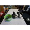 Image 1 : DICK TRACY FIGURES, LEGO BATMAN CLOCK, AND RAIL ROAD CROSSING LIGHT