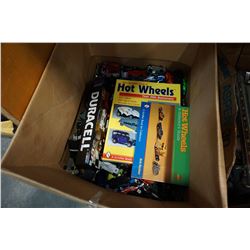 BOX OF HOTWHEELS AND HOTWHEELS REFERENCE MANUALS