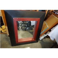 RED AND BLACK DECORATIVE MIRROR