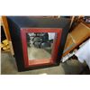 Image 1 : RED AND BLACK DECORATIVE MIRROR