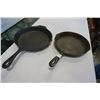 Image 1 : WAGNER AND OTHER 10 TO 12" CAST IRON FRYING PANS