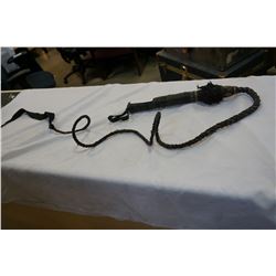 LEATHER BRAIDED BULL WHIP