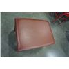 Image 3 : LEATHER AND WOOD FOOT STOOL
