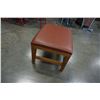 Image 4 : LEATHER AND WOOD FOOT STOOL