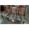 Image 2 : SET OF 6 TEAK CHAIRS W/ FABRIC CUSHIONS