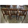 Image 4 : SET OF 6 TEAK CHAIRS W/ FABRIC CUSHIONS