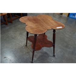 ANTIQUE GLASS BALL CLAW FOOT PARLOUR TABLE