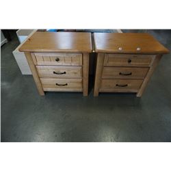 PAIR OF MATCHING 3 DRAWER NIGHT STANDS
