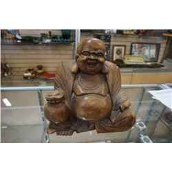 WOOD CARVED BUDDAH