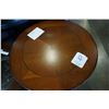 Image 3 : ASHLEY FLOOR MODELL OVAL GLASS TOP COFFEE TABLE AND ROUND ENDTABLE, RETAIL $799