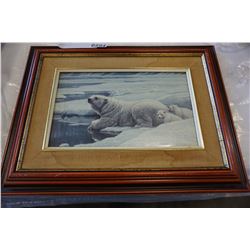 ROBERT BATEMAN PRINT "POLAR BEARS"