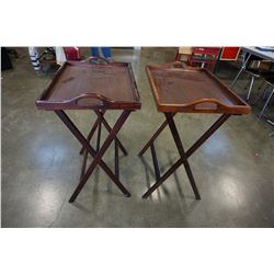 2 TV TRAYS W/ FOLDING STAND
