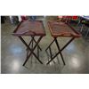 Image 1 : 2 TV TRAYS W/ FOLDING STAND