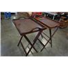 Image 2 : 2 TV TRAYS W/ FOLDING STAND