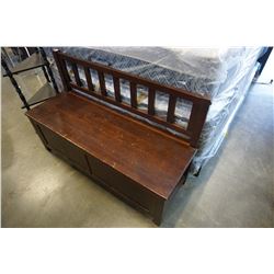 WOOD STORAGE BENCH