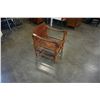 Image 4 : LEATHER AND WOOD ARM CHAIR