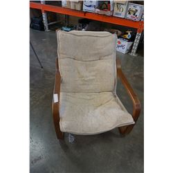 MID CENTURY METAL AND BENTWOOD CHAIR