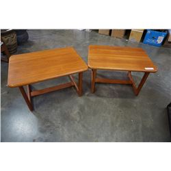 PAIR OF TEAK S. BURCHARDT NIELSEN MODEL BB FABRIK ENDTABLES