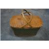 Image 1 : 1940S METAL HANDLED PICNIC BASKET