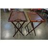 Image 1 : 2 TV TRAYS W/ FOLDING STAND