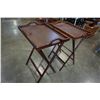 Image 2 : 2 TV TRAYS W/ FOLDING STAND