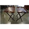 Image 4 : 2 TV TRAYS W/ FOLDING STAND
