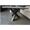 Image 2 : ROUND MODERN GLASS TOP DINING TABLE 4 1/2 FT