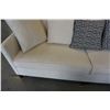 Image 3 : BOILER & COMPANY WHITE FABRIC COUCH W/ 5 ACCENT PILLOWS