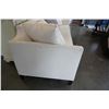 Image 4 : BOILER & COMPANY WHITE FABRIC COUCH W/ 5 ACCENT PILLOWS
