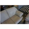 Image 3 : TAN LEATHER 3 SEATER COUCH & MATCHING LOVE SEAT