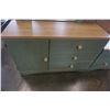 Image 2 : GREEN & TAN 3 DRAWER & 1 DOOR DRESSER W/ MIRROR & 2 DRAWER NIGHT STAND