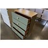 Image 4 : GREEN AND TAN 4 DRAWER DRESSER