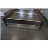Image 2 : QUEENSIZE CAPPUCCINO & GREY FABRIC BEDFRAME