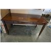 Image 1 : DARK BROWN OFFICE DESK SOME DAMAGE ON TOP