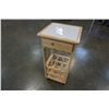 Image 1 : WHITE TILE TOP AND MAPLE WINE TABLE