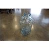 Image 1 : LIBBEY GLASS EMBOSSED EAGLE BLUE GLASS 5 GALLON MILK JAR