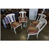 Image 9 : ROUND ETHAN ALLEN DINING TABLE W/ 6 CHAIRS, LEAF, AND PADS