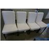 Image 1 : SET OF 4 WHITE UPHOLSTERED DINING CHAIRS
