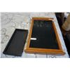 Image 1 : OAK JEWELLERY DISPLAY CASE AND BLACK DISPLAY CASE