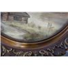 Image 2 : OIL ON CANVAS OVAL PICTURE IN GILT FRAME