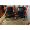 Image 1 : 2 BLACK OVERSIZED LEATHER CHAIRS