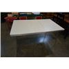 Image 2 : MID CENTURY MODERN DINING TABLE AND 4 BLACK AND YELLOW LEATHER CHAIRS