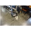 Image 5 : MID CENTURY MODERN DINING TABLE AND 4 BLACK AND YELLOW LEATHER CHAIRS
