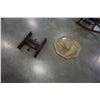 Image 2 : BRASS TOP FOLDING END TABLE
