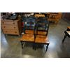 Image 4 : MAPLE TOP BLACK BASE DINING TABLE AND LEAF W/ 4 CHAIRS
